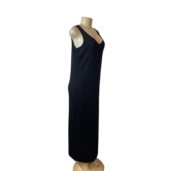 PleinAir Black Sleeveless V-Neck Long Evening Dress Sz M - Picture 2 of 7